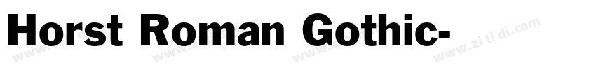 Horst Roman Gothic字体转换